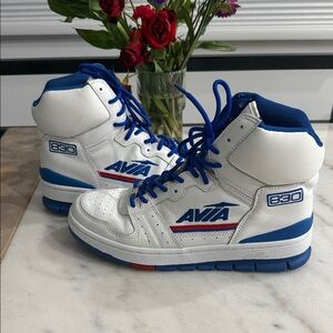 Avia Men's White and Blue 830 Sneakers